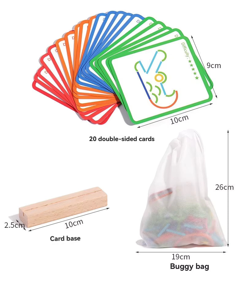 Montessori shape puzzle sticks