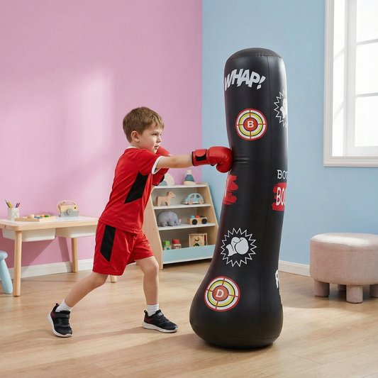 Inflatable children's punching bag filled with water