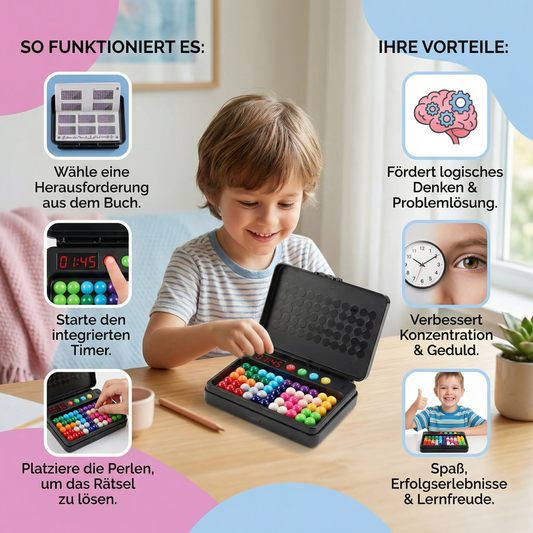 Logic puzzle game for children – 500 puzzles with timer