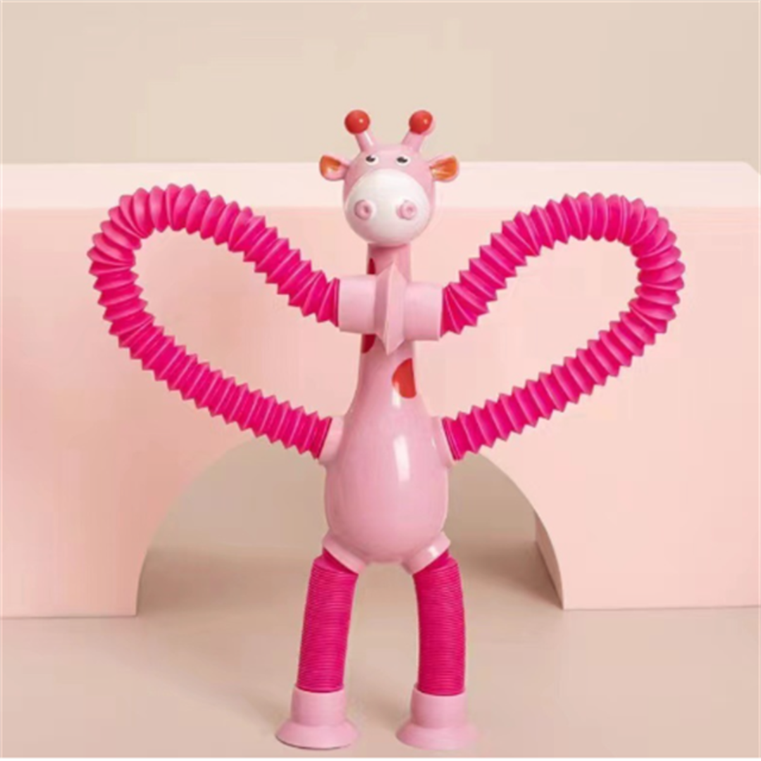 Sensory suction cup giraffe baby toy