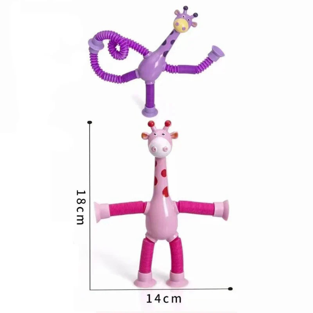Sensory suction cup giraffe baby toy