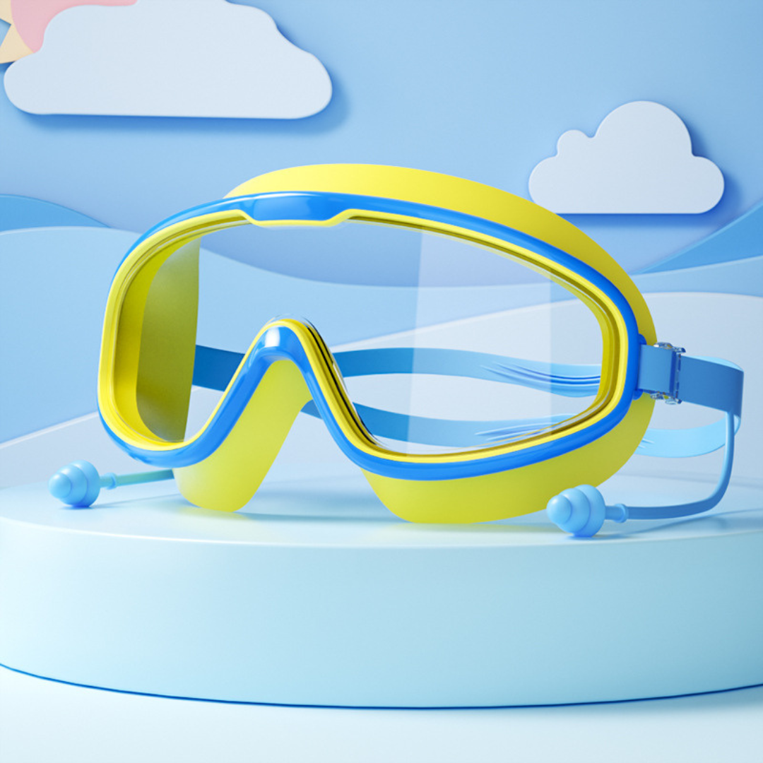 Kids Swimming goggles with large frames and anti-fog system